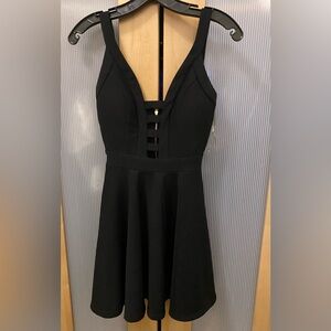 Trac black skater mini dress Size Small